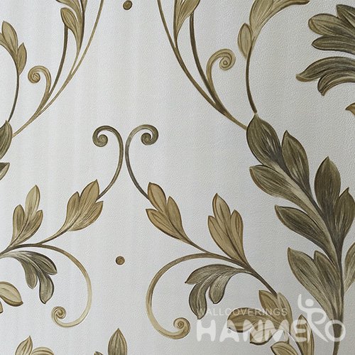 HANMERO Green Durable Vinyl Embossed Rural Leaf Wall Paper Decoration Interior