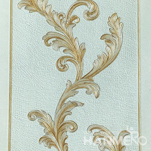 HANMERO Brand New Italian Design European PVC Embossed Blue Floral Home Wallpaper