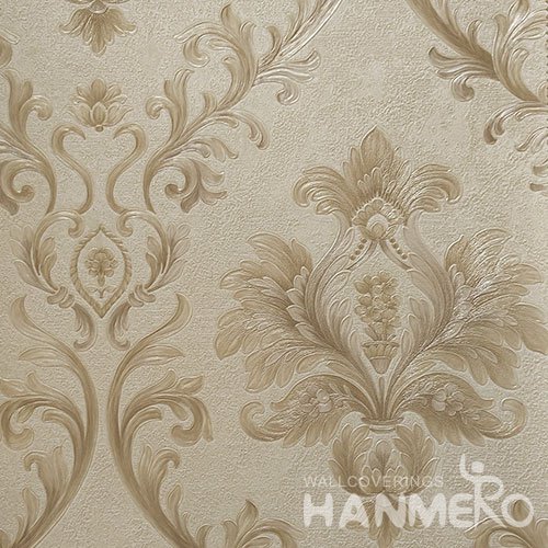 HANMERO Standard PVC Material European Style  0.53*10M/Roll Yellow Floral Wallpaper For Room
