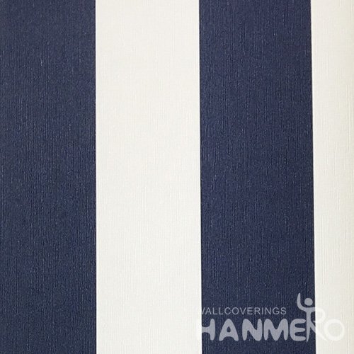 HANMERO Italian Design Modern 1.06*15.6M/Roll Korean Stripes PVC Blue Wallpaper
