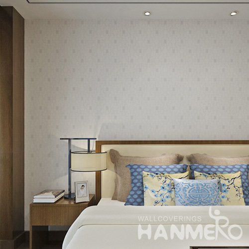 HANMERO Embossed Modern Geometric White PVC Wallpaper For Home Interior Decoration